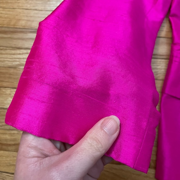 Vintage Hot Pink Silk Blazer - Picture 6 of 13